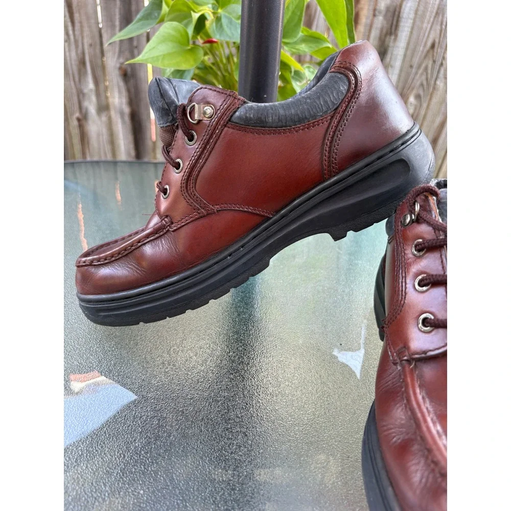 Thom McAn Jeff Mens Brown Leather Moc Toe Oxford Shoes Size 11 2508858